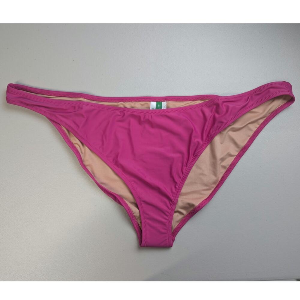 J Crew High Leg Bikini Bottoms Womens 3X Pink Fuscia Heritage 1989 Classic New